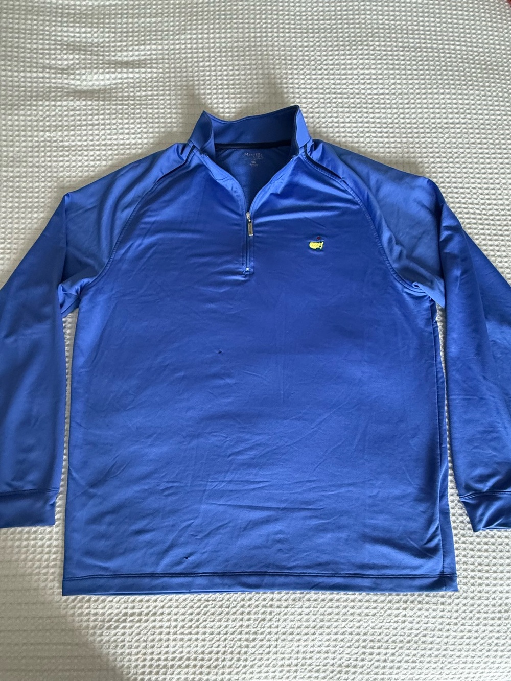 The Masters Collection Tech Royal Blue Quarter-Zip Pullover Golf